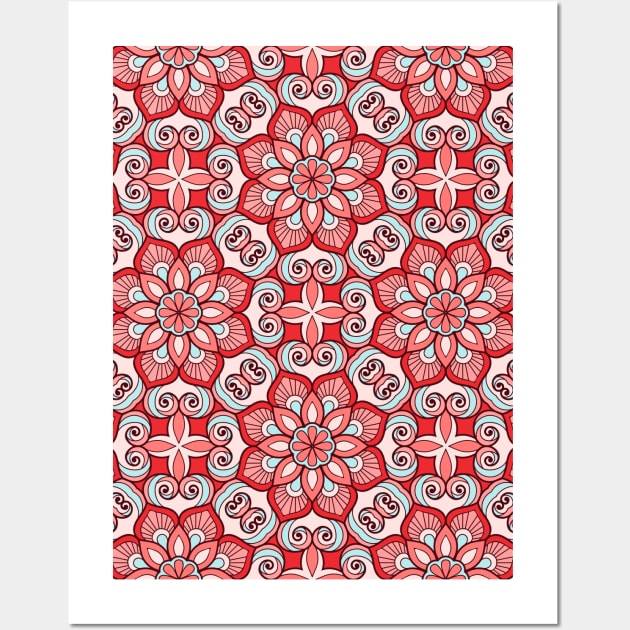 Ornamental floral mandala pattern #2 Wall Art by GreekTavern